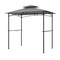 Outdoor BBQ Grill Gazebo 8x5 ft with 2-Tier Canopy and Side Shelves Hooks, Bottle Opener